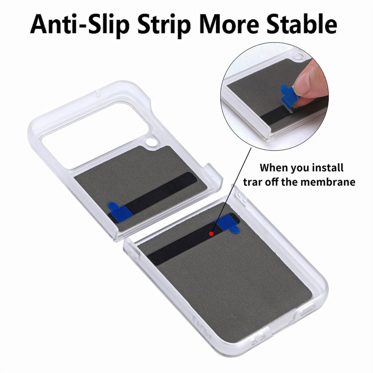 For Samsung Galaxy Z Flip4 3D Flower PC Leather Folding Leather Phone Case