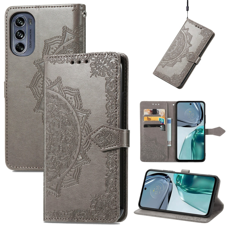 For Motorola Moto G42 Mandala Flower Embossed Leather Phone Case