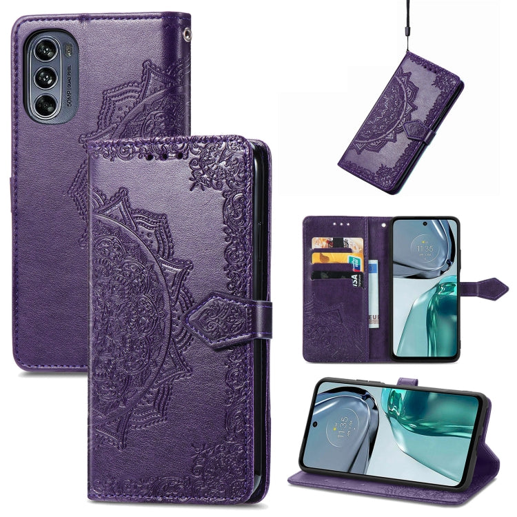 For Motorola Moto G42 Mandala Flower Embossed Leather Phone Case