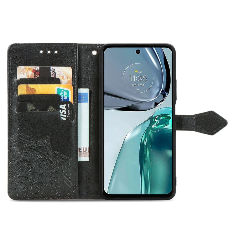For Motorola Moto G62 Mandala Flower Embossed Leather Phone Case