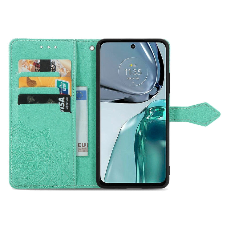 For Motorola Moto G62 Mandala Flower Embossed Leather Phone Case