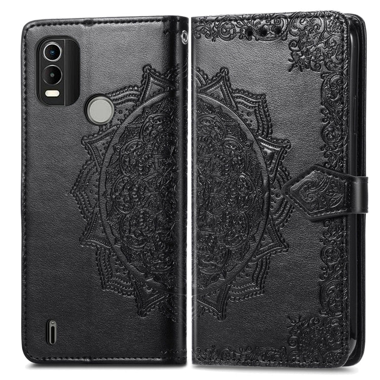 For Nokia C21 Plus Mandala Flower Embossed Leather Phone Case