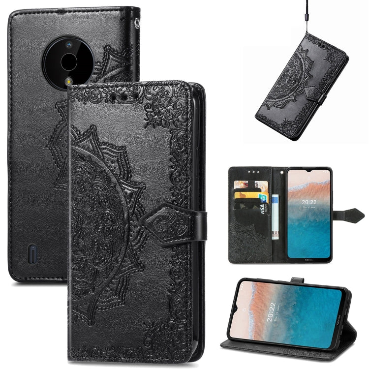 For Nokia C200 Mandala Flower Embossed Leather Phone Case