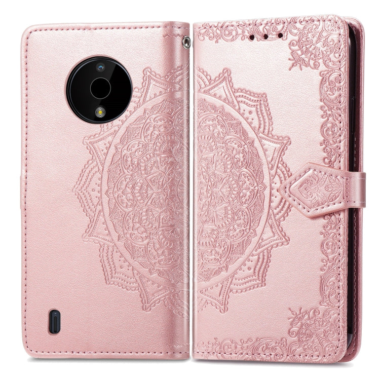 For Nokia C200 Mandala Flower Embossed Leather Phone Case