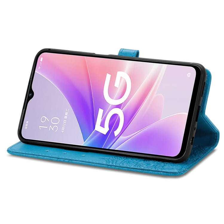 For OPPO A57 5G Mandala Flower Embossed Leather Phone Case