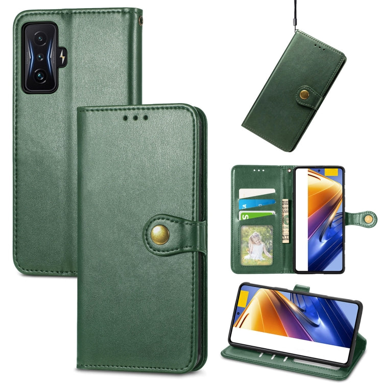 For Xiaomi Redmi K50 Gaming / Poco F4 GT Solid Color Buckle Leather Phone Case