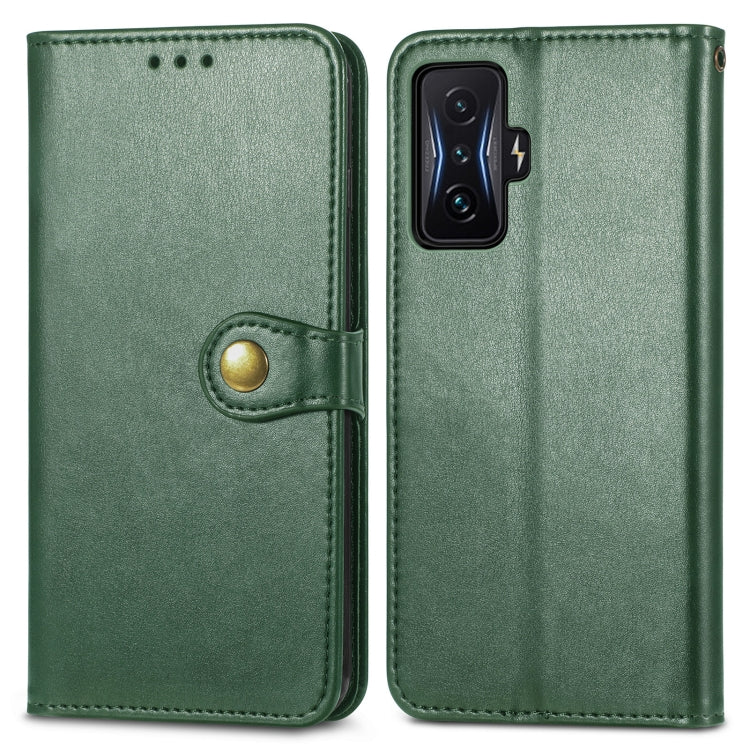 For Xiaomi Redmi K50 Gaming / Poco F4 GT Solid Color Buckle Leather Phone Case