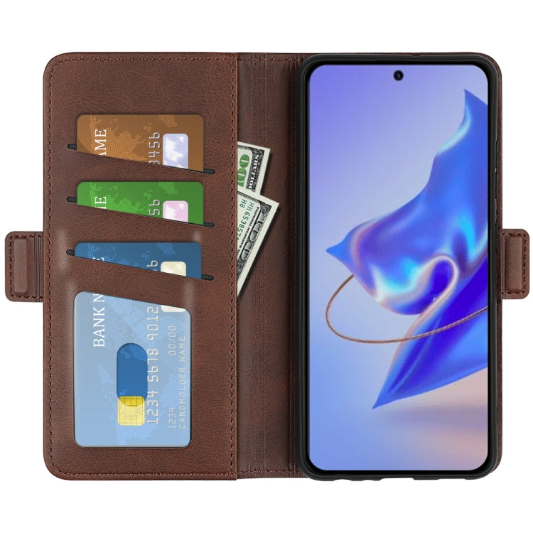 For ZTE V40 Pro Dual-side Magnetic Buckle Flip Leather Phone Case