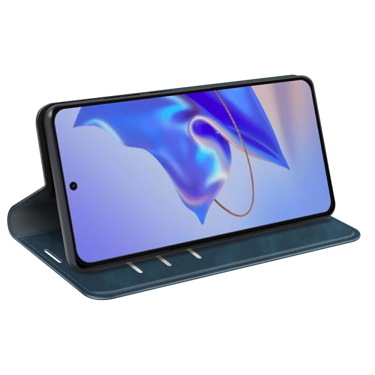 For ZTE Blade V40 Pro Retro-skin Magnetic Suction Leather Phone Case