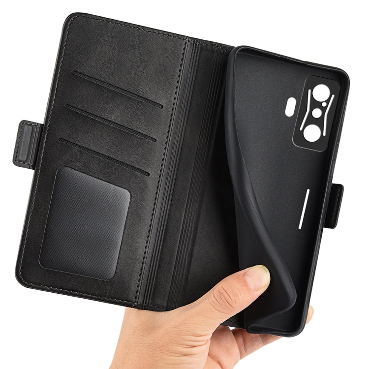 For Xiaomi Poco F4 GT Dual-side Magnetic Buckle Flip Leather Phone Case