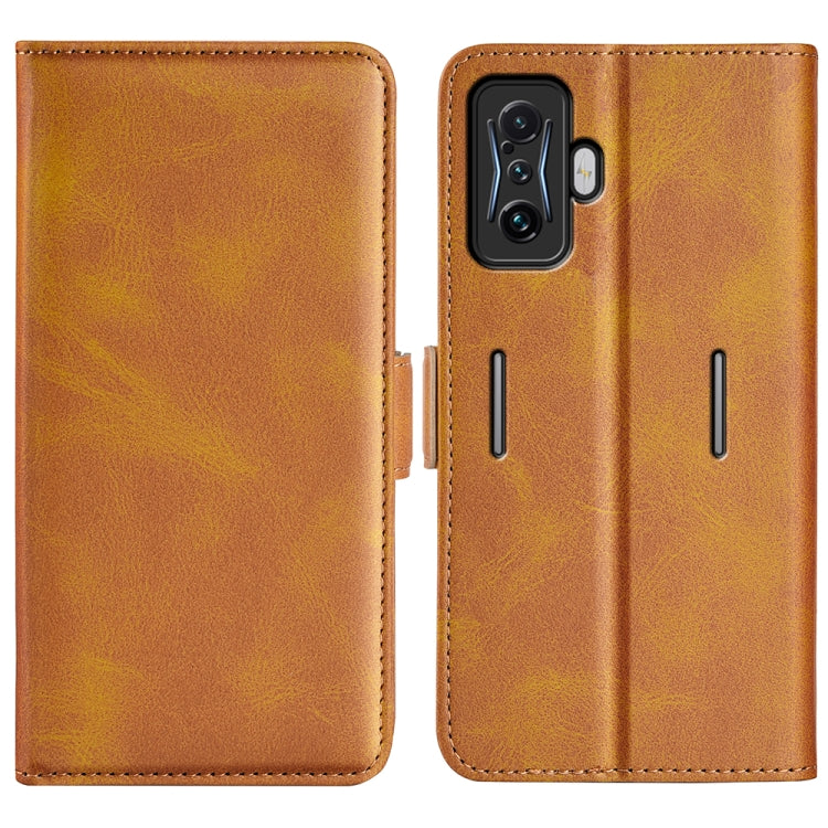 For Xiaomi Poco F4 GT Dual-side Magnetic Buckle Flip Leather Phone Case