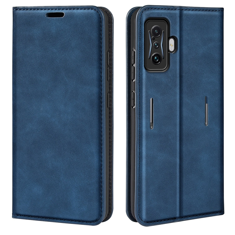 For Xiaomi Poco F4 GT Retro-skin Magnetic Suction Leather Phone Case