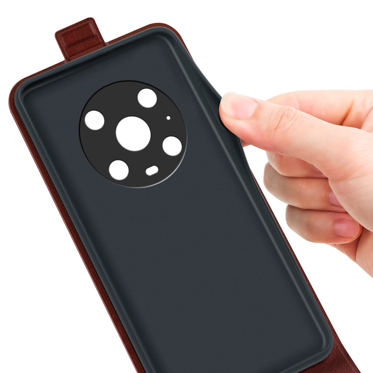 For Honor Magic4 Pro R64 Texture Single Vertical Flip Leather Phone Case