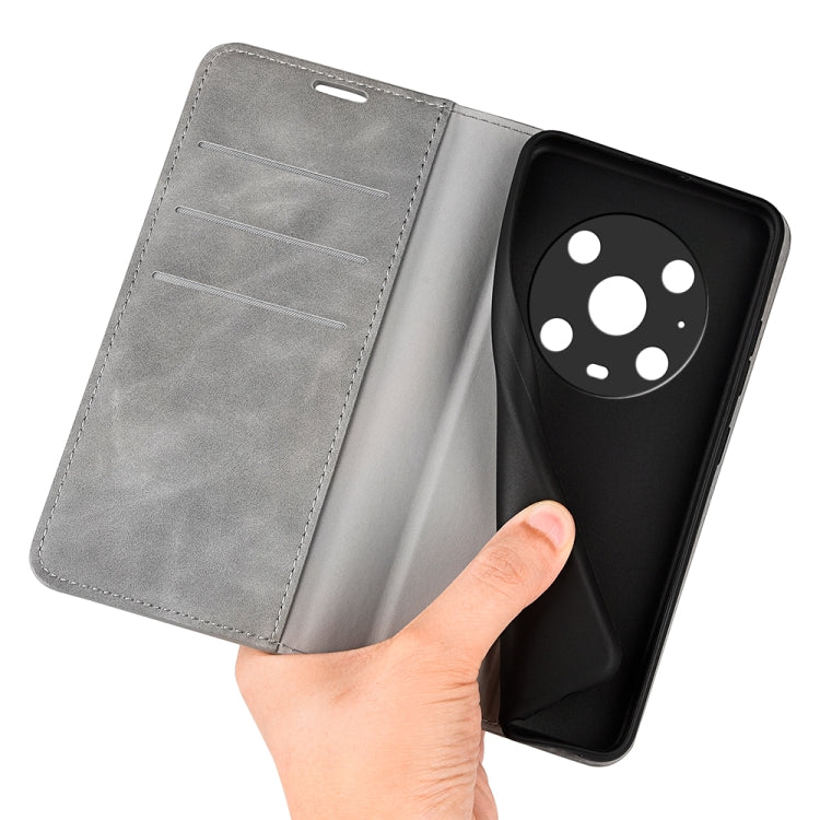 For Honor Magic4 Pro Retro-skin Magnetic Suction Leather Phone Case