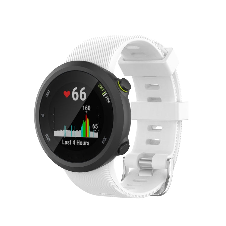 For Garmin Forerunner 45 / Forerunner 45S Universal Twill Solid Color Silicone Watch Band