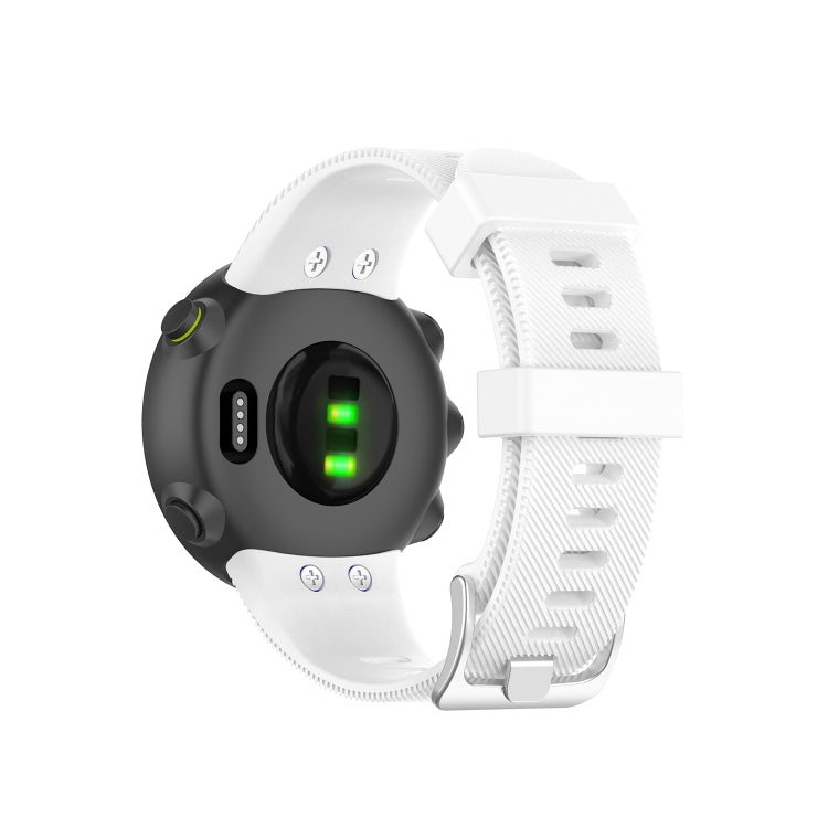 For Garmin Forerunner 45 / Forerunner 45S Universal Twill Solid Color Silicone Watch Band