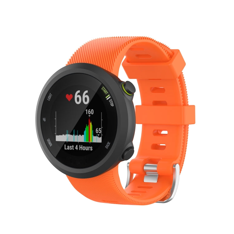 For Garmin Forerunner 45 / Forerunner 45S Universal Twill Solid Color Silicone Watch Band