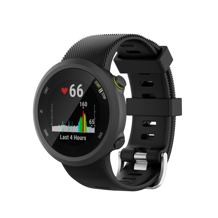 For Garmin Forerunner 45 / Forerunner 45S Universal Twill Solid Color Silicone Watch Band