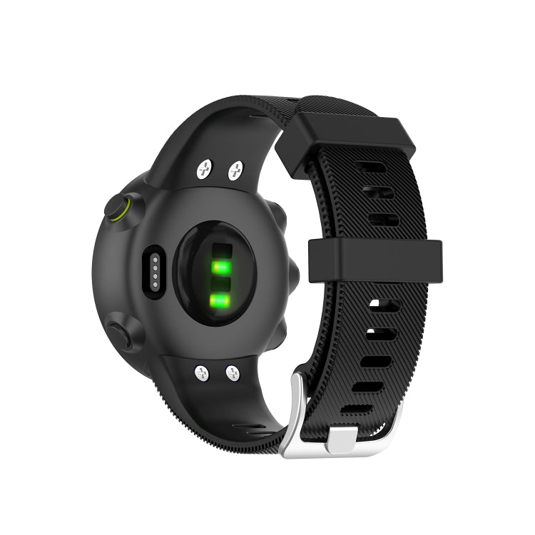 For Garmin Forerunner 45 / Forerunner 45S Universal Twill Solid Color Silicone Watch Band