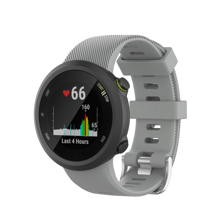 For Garmin Forerunner 45 / Forerunner 45S Universal Twill Solid Color Silicone Watch Band