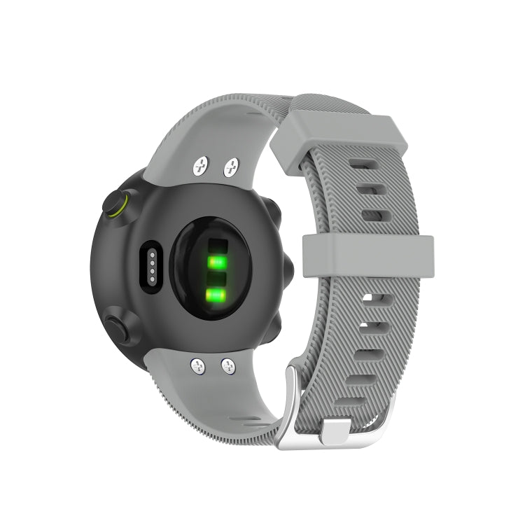 For Garmin Forerunner 45 / Forerunner 45S Universal Twill Solid Color Silicone Watch Band
