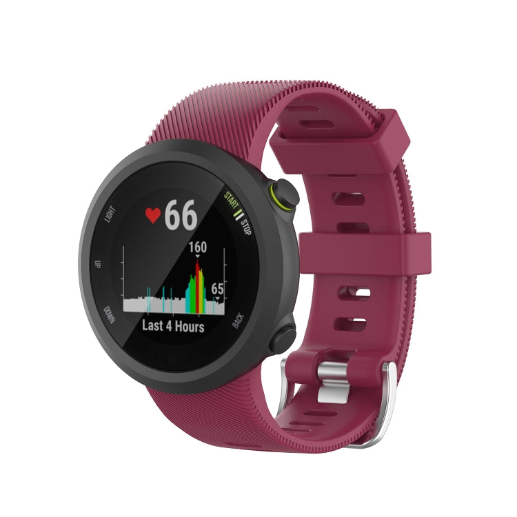 For Garmin Forerunner 45 / Forerunner 45S Universal Twill Solid Color Silicone Watch Band