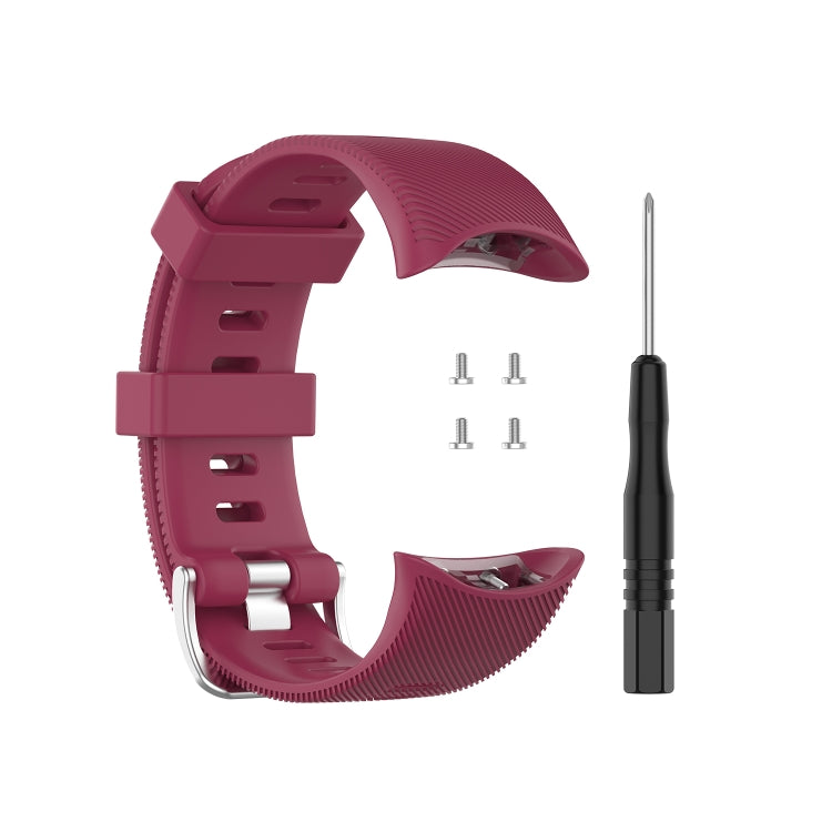 For Garmin Forerunner 45 / Forerunner 45S Universal Twill Solid Color Silicone Watch Band