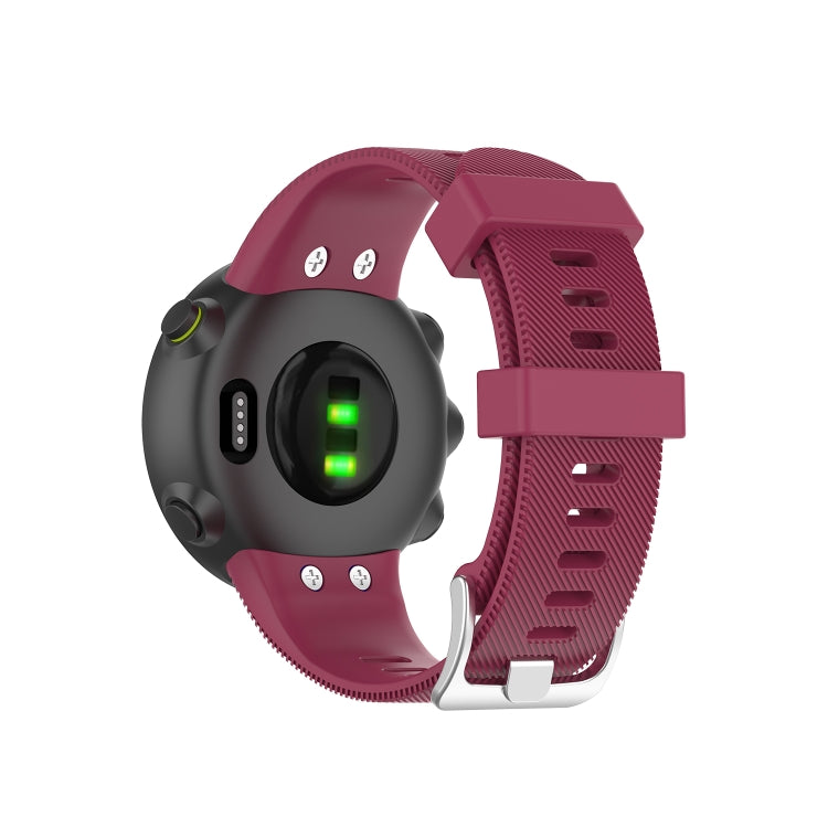 For Garmin Forerunner 45 / Forerunner 45S Universal Twill Solid Color Silicone Watch Band