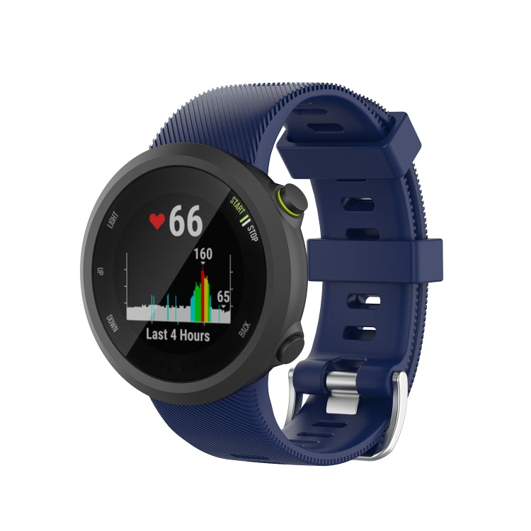 For Garmin Forerunner 45 / Forerunner 45S Universal Twill Solid Color Silicone Watch Band