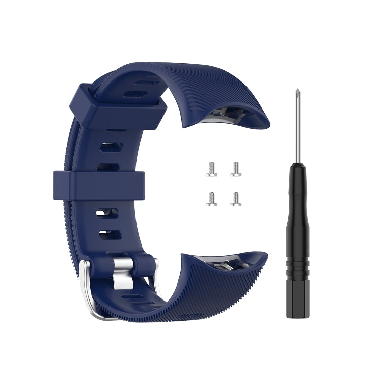 For Garmin Forerunner 45 / Forerunner 45S Universal Twill Solid Color Silicone Watch Band