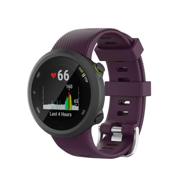 For Garmin Forerunner 45 / Forerunner 45S Universal Twill Solid Color Silicone Watch Band