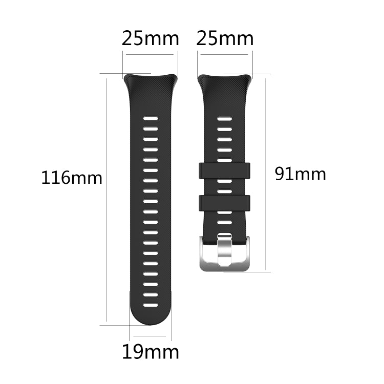 For Garmin Forerunner 45 / Forerunner 45S Universal Twill Solid Color Silicone Watch Band