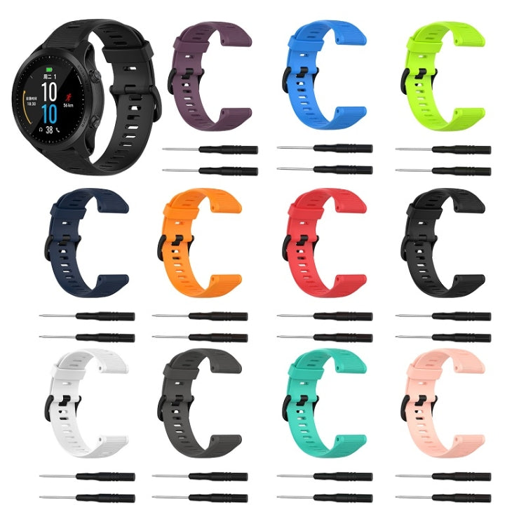 For Garmin Forerunner945 / fenix5 Plus / Approach S60 Monochrome Silicone Watch Band