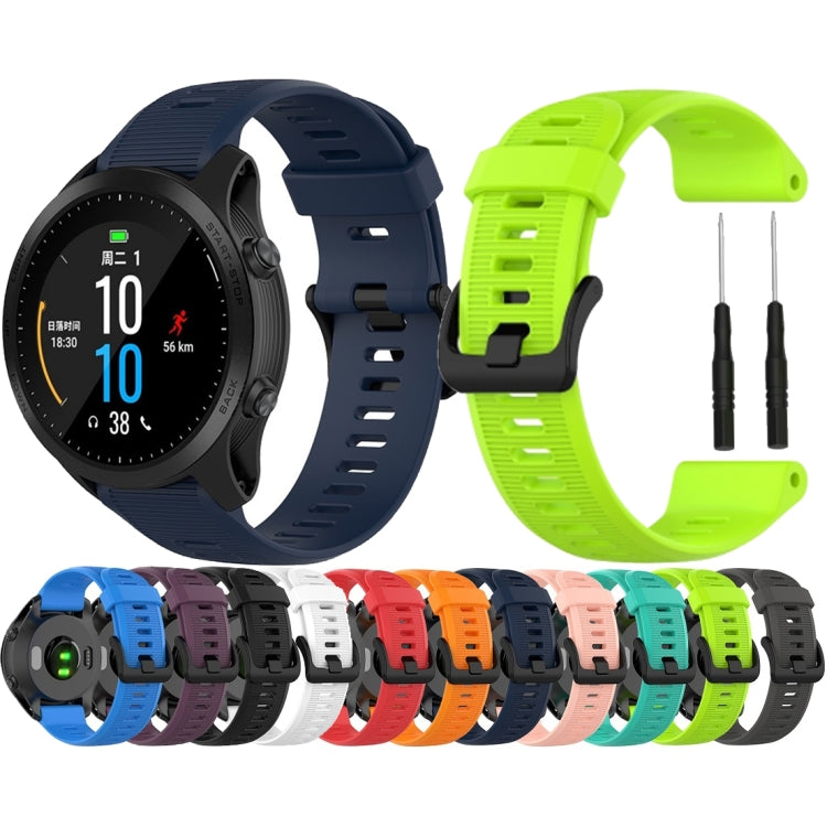 For Garmin Forerunner945 / fenix5 Plus / Approach S60 Monochrome Silicone Watch Band