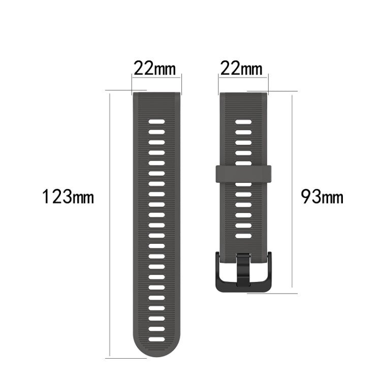 For Garmin Forerunner945 / fenix5 Plus / Approach S60 Monochrome Silicone Watch Band