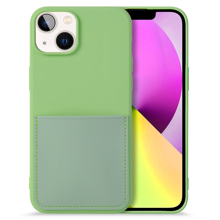 For iPhone 14 Liquid Silicone Skin Feel Phone Case with Card Slot
