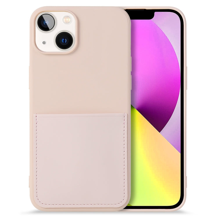 For iPhone 14 Liquid Silicone Skin Feel Phone Case with Card Slot