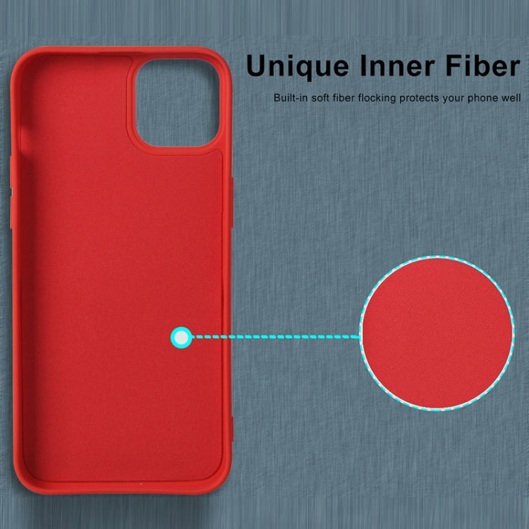 For iPhone 14 Liquid Silicone Skin Feel Phone Case with Card Slot