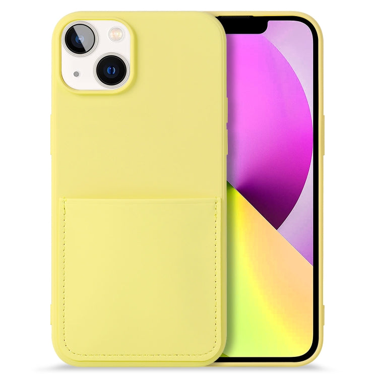 For iPhone 14 Plus Liquid Silicone Skin Feel Phone Case with Card Slot