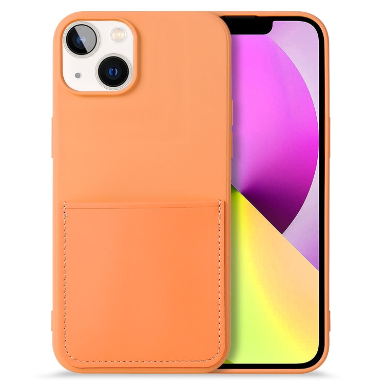 For iPhone 14 Plus Liquid Silicone Skin Feel Phone Case with Card Slot