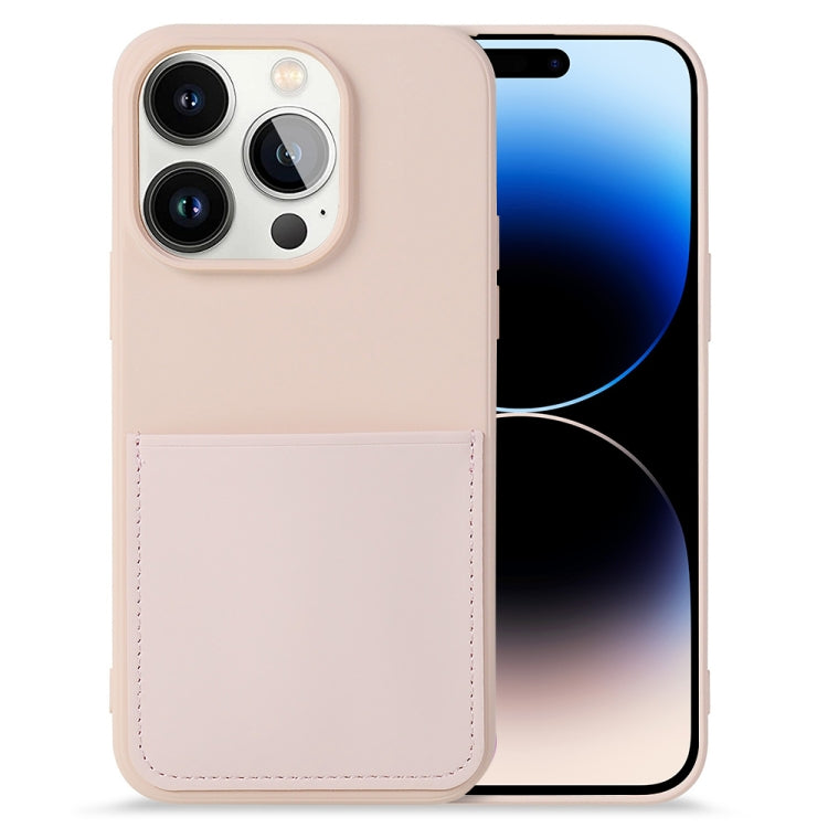 For iPhone 14 Pro Liquid Silicone Skin Feel Phone Case with Card Slot