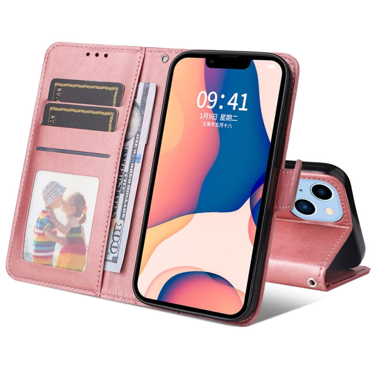 For iPhone 14 JSM Calf Texture Leather Phone Case