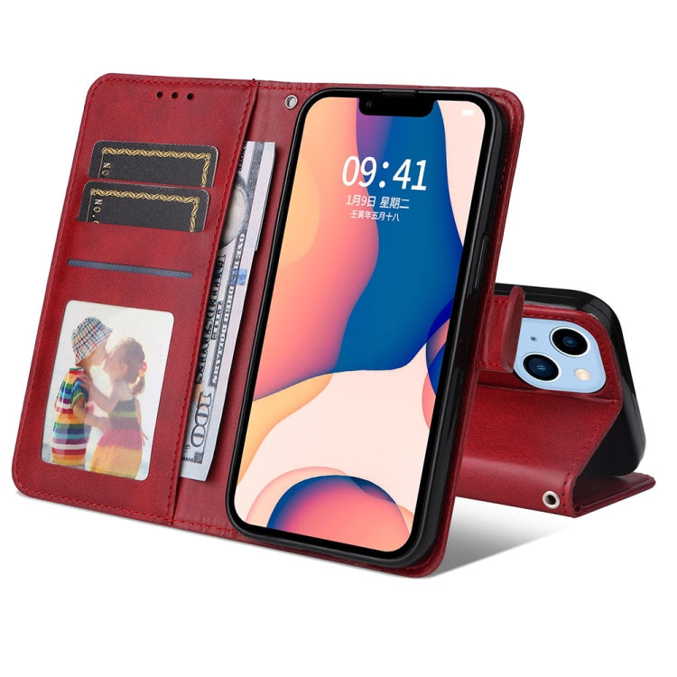 For iPhone 14 JSM Calf Texture Leather Phone Case