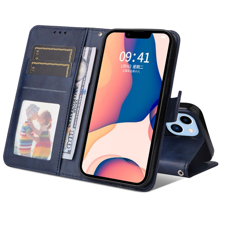 For iPhone 14 JSM Calf Texture Leather Phone Case