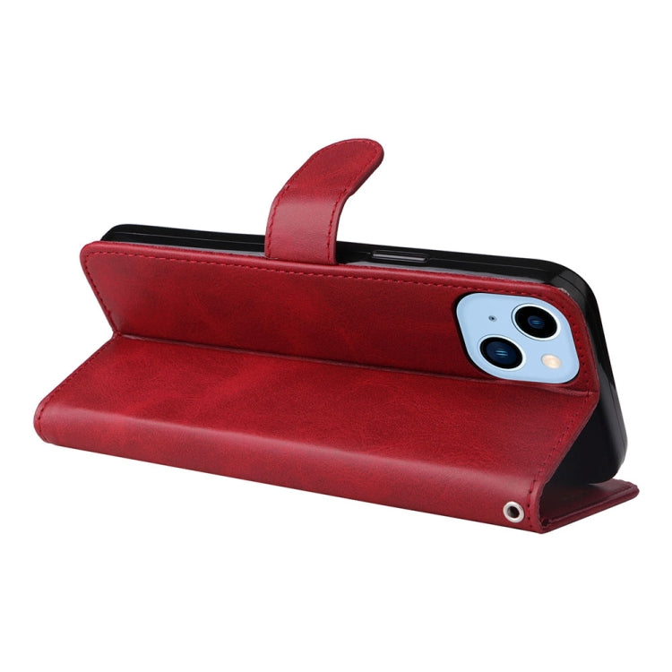 For iPhone 14 Plus JSM Calf Texture Leather Phone Case