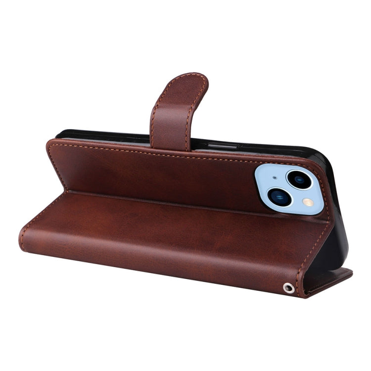 For iPhone 14 Plus JSM Calf Texture Leather Phone Case