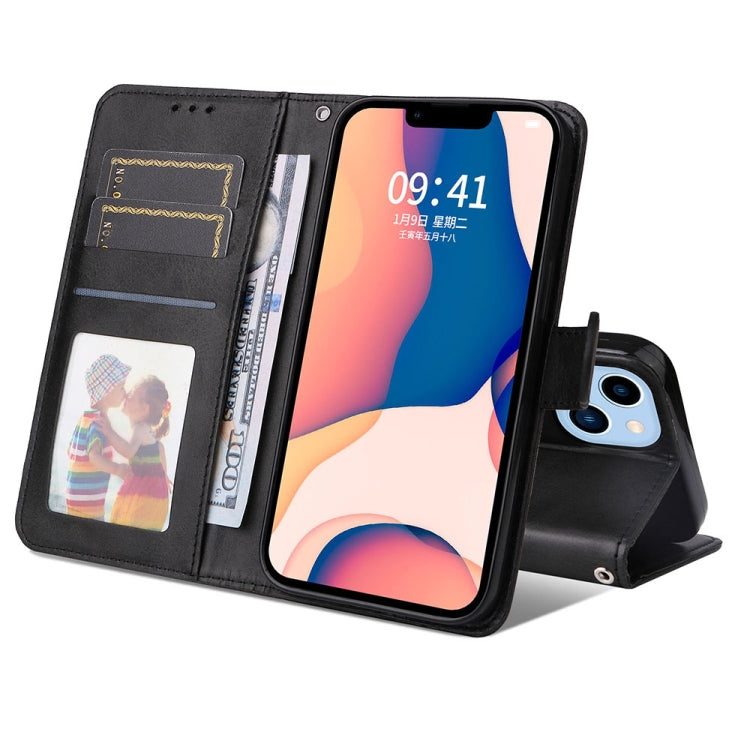 For iPhone 14 Plus JSM Calf Texture Leather Phone Case