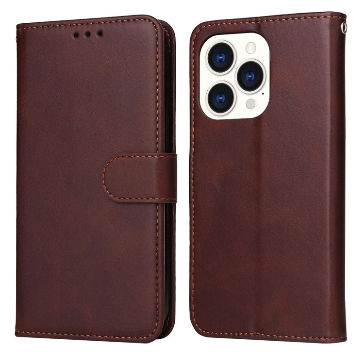 For iPhone 14 Pro JSM Calf Texture Leather Phone Case