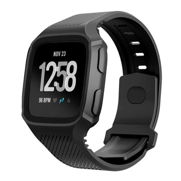 For Fitbit Versa Integrated Protection Silicone Watch Band