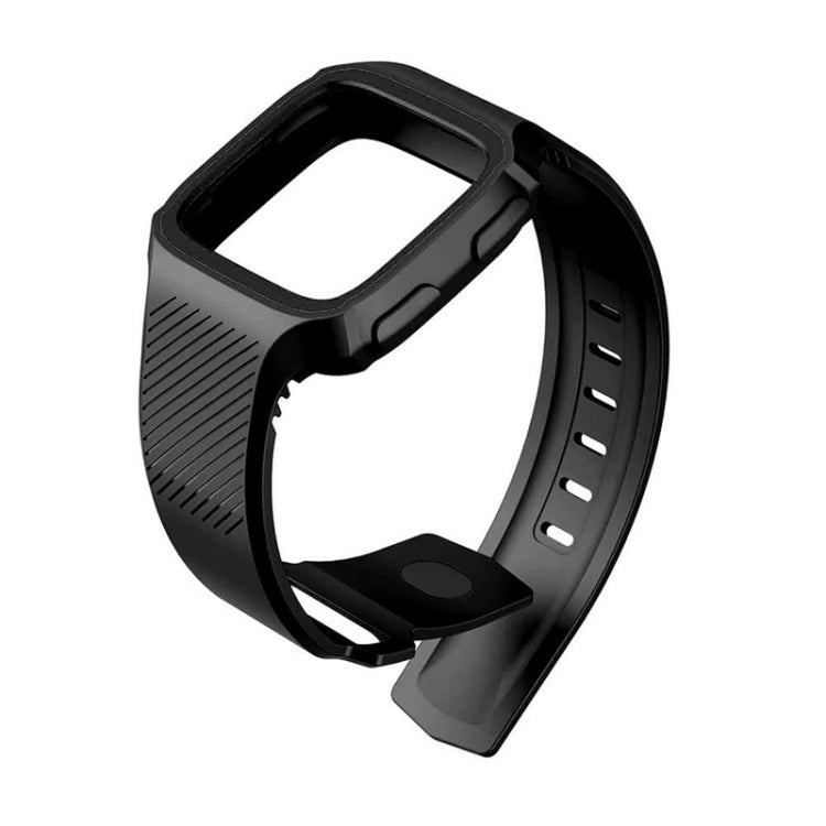 For Fitbit Versa Integrated Protection Silicone Watch Band